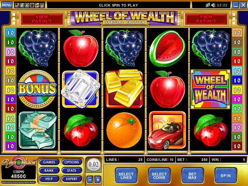 Wheel of Wealth Special Edition slots Main Screen Reels