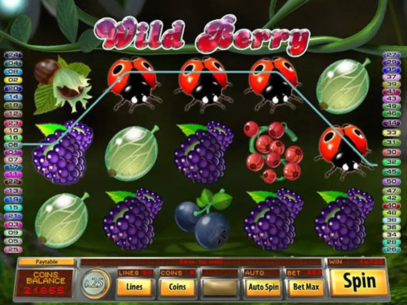 Wild Berry slots Main Screen Reels