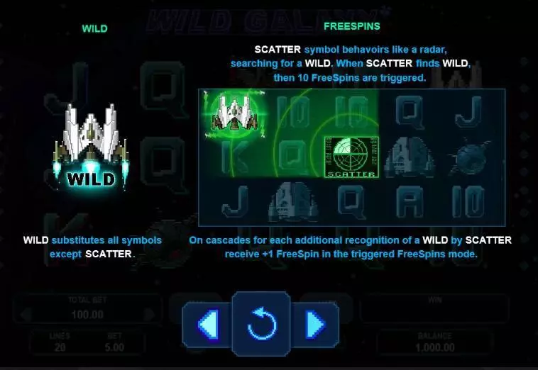 Wild Galaxy slots Bonus 1