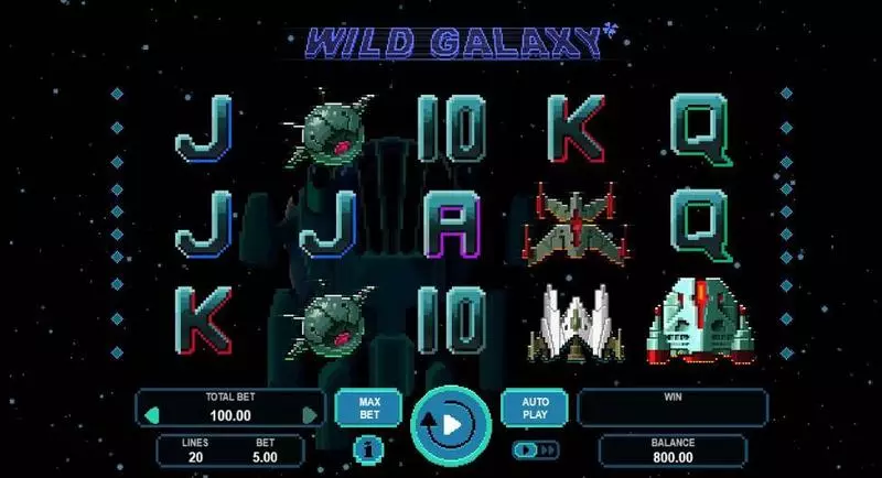 Wild Galaxy slots Introduction Screen