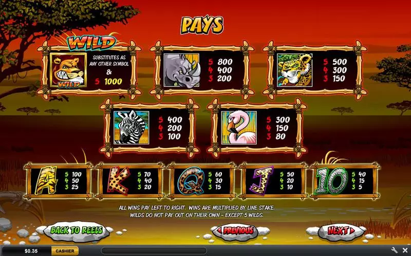 Wild Gambler slots Info and Rules