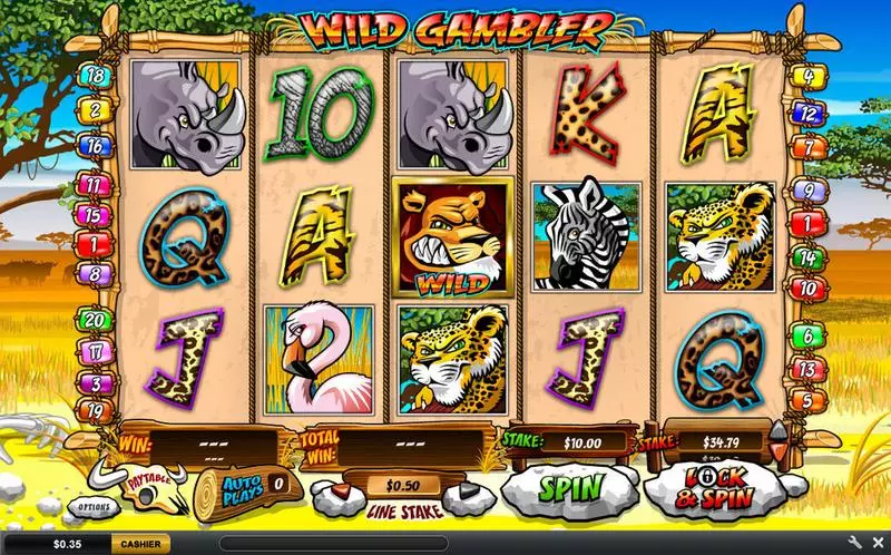 Wild Gambler slots Main Screen Reels