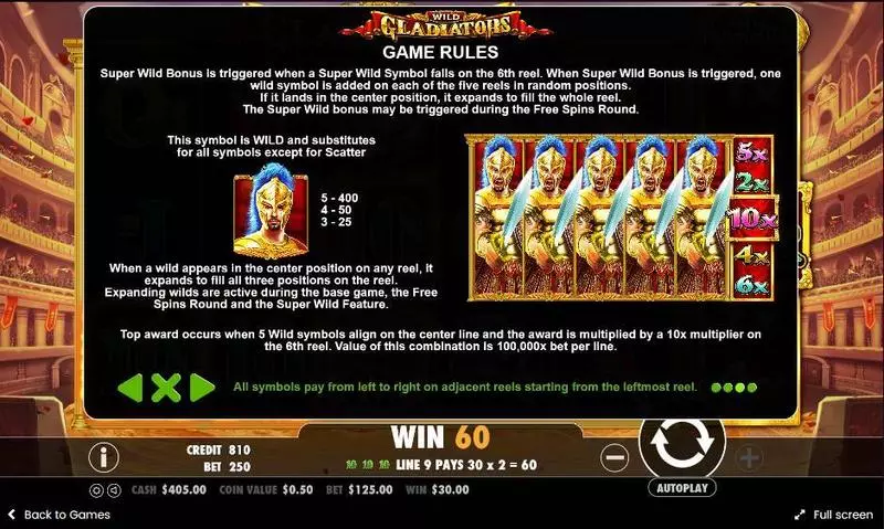 Wild Gladiators slots Bonus 2