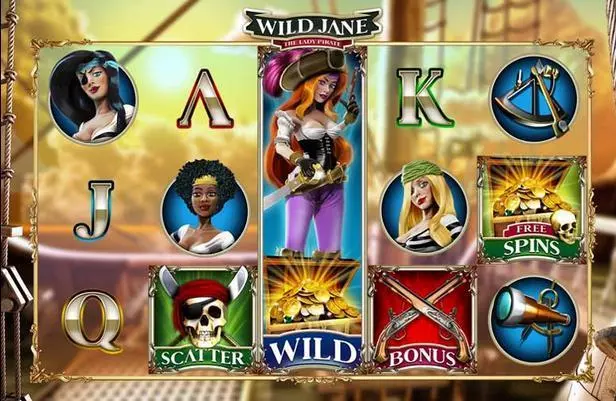 Wild Jane, the Lady Pirate slots Main Screen Reels
