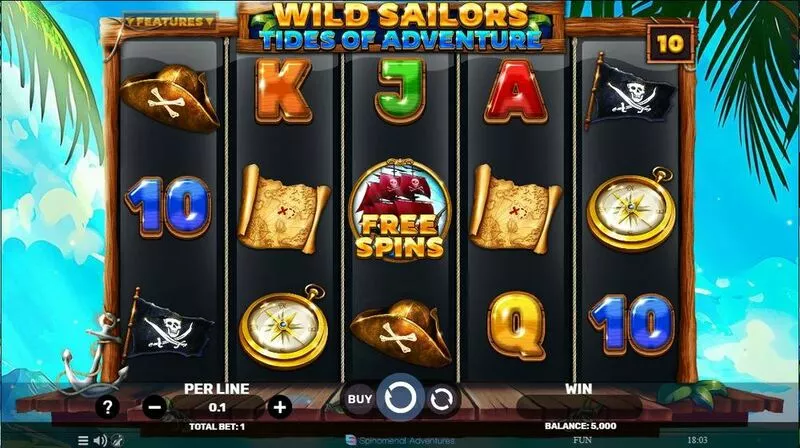 Wild Sailors – Tides Of Adventure slots Main Screen Reels