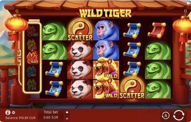 Wild Tiger slots Main Screen Reels