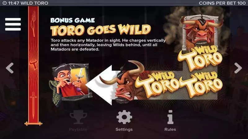 Wild Toro slots Info and Rules