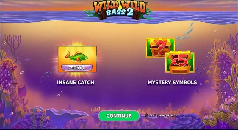 Wild Wild Bass 2 slots Introduction Screen