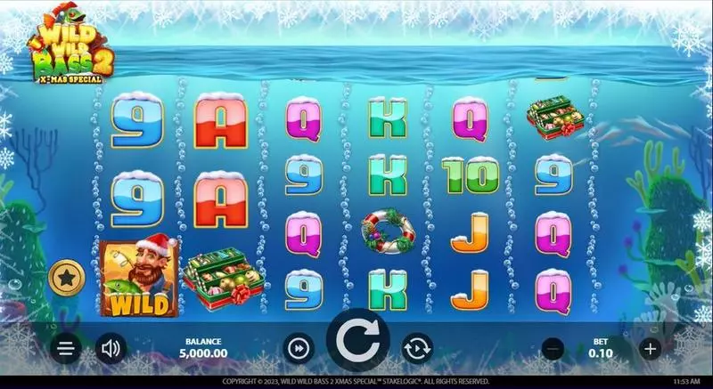 Wild Wild Bass 2 Xmas Special slots Main Screen Reels