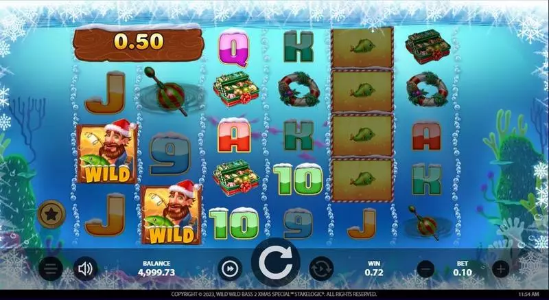 Wild Wild Bass 2 Xmas Special slots Winning Screenshot