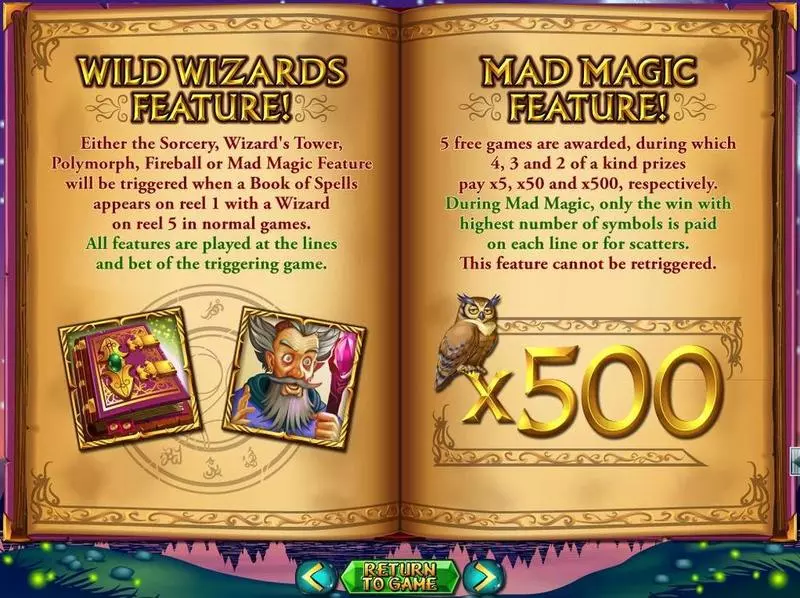 Wild Wizards slots Info and Rules