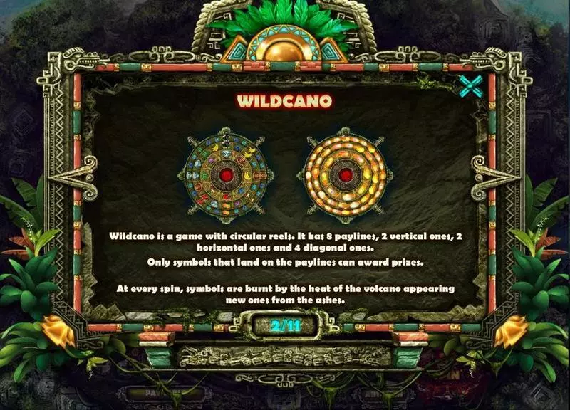 Wildcano slots Info and Rules