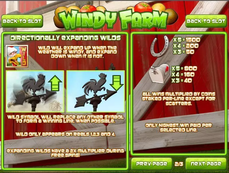 Windy Farm slots Info and Rules