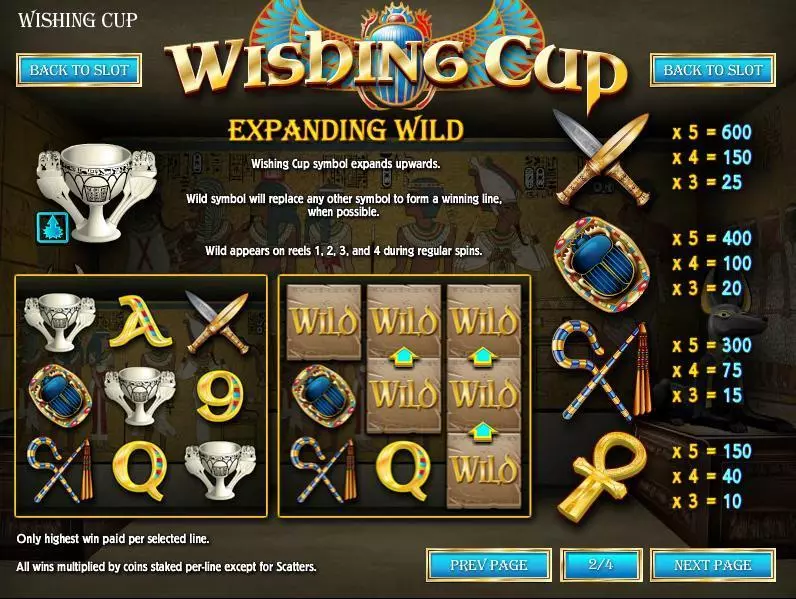 Wishing Cup slots Info and Rules