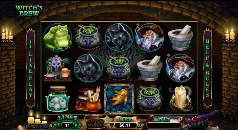 Witch's Brew slots Main Screen Reels
