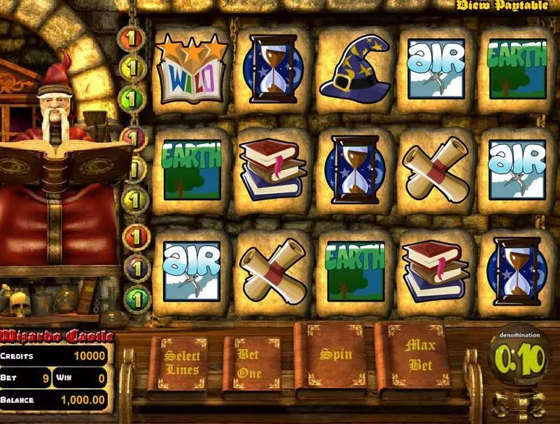 Wizards Castle slots Introduction Screen