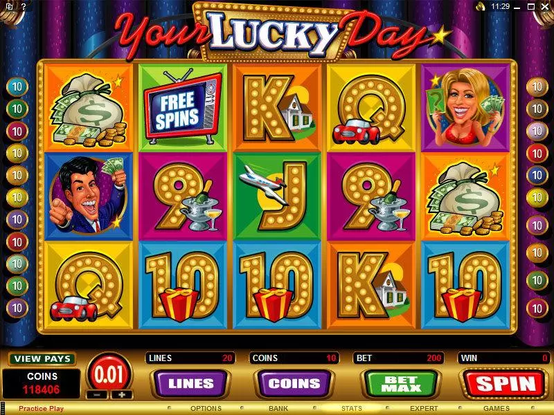 Your Lucky Day slots Main Screen Reels